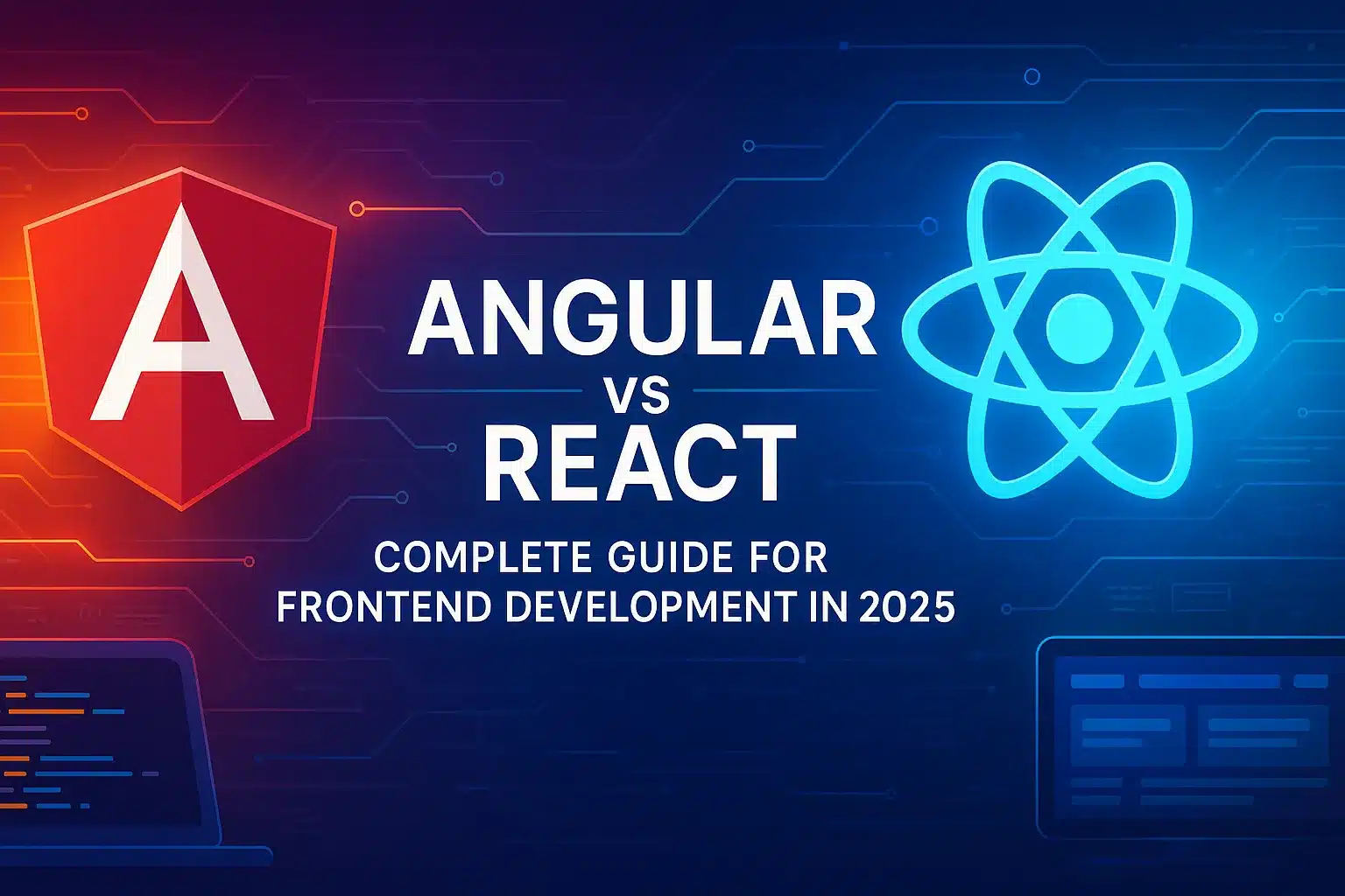 Cover Image for Angular vs React : Complete Guide for Development in 2025