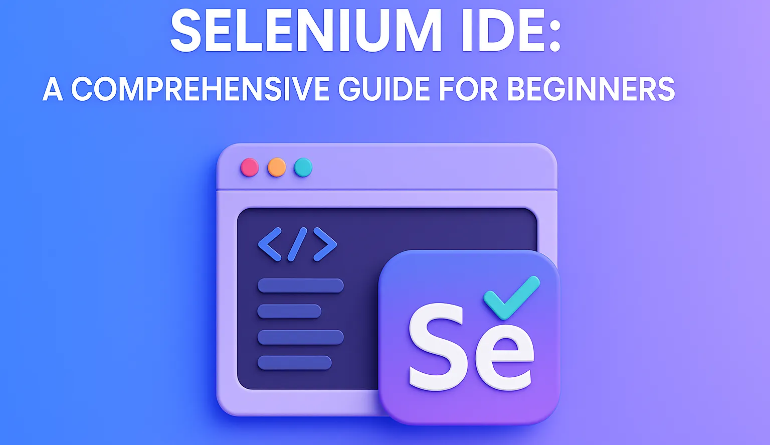 Cover Image for Getting started with Selenium IDE